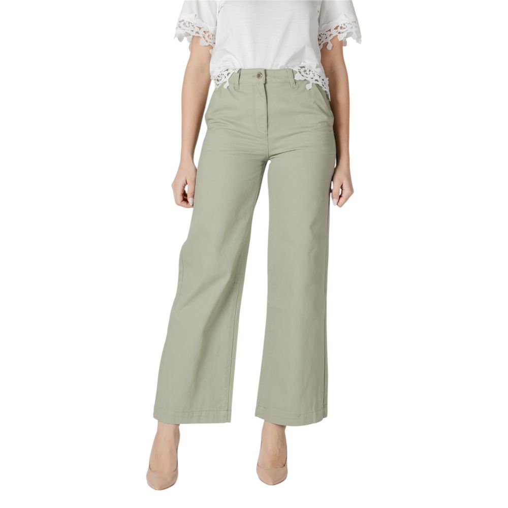 Morgan De Toi Women's Relaxed-Fit Wide Denim Cotton Jeans - Green