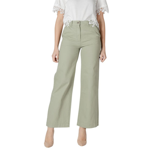 Morgan De Toi Women's Relaxed-Fit Wide Denim Cotton Jeans - Green