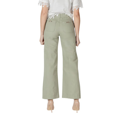 Morgan De Toi Women's Relaxed-Fit Wide Denim Cotton Jeans - Green