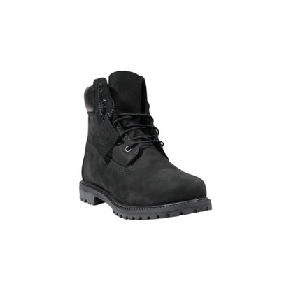 Lace-Up Boots by Timberland for women in leather & rubber black features an high-performance silhouette, showcasing the sophisticated design of the Women's Waterproof Leather & Rubber Lace-Up Boots with a and a refined .