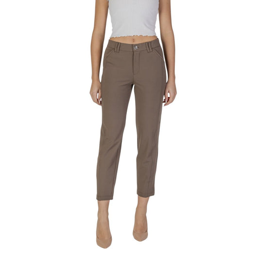 Street One Women's Regular-Fit Stretch Polyester Trousers - Brown