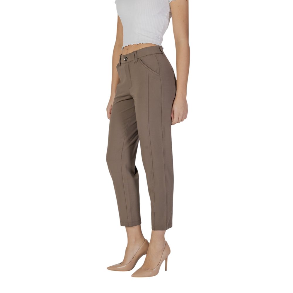 Street One Women's Regular-Fit Stretch Polyester Trousers - Brown
