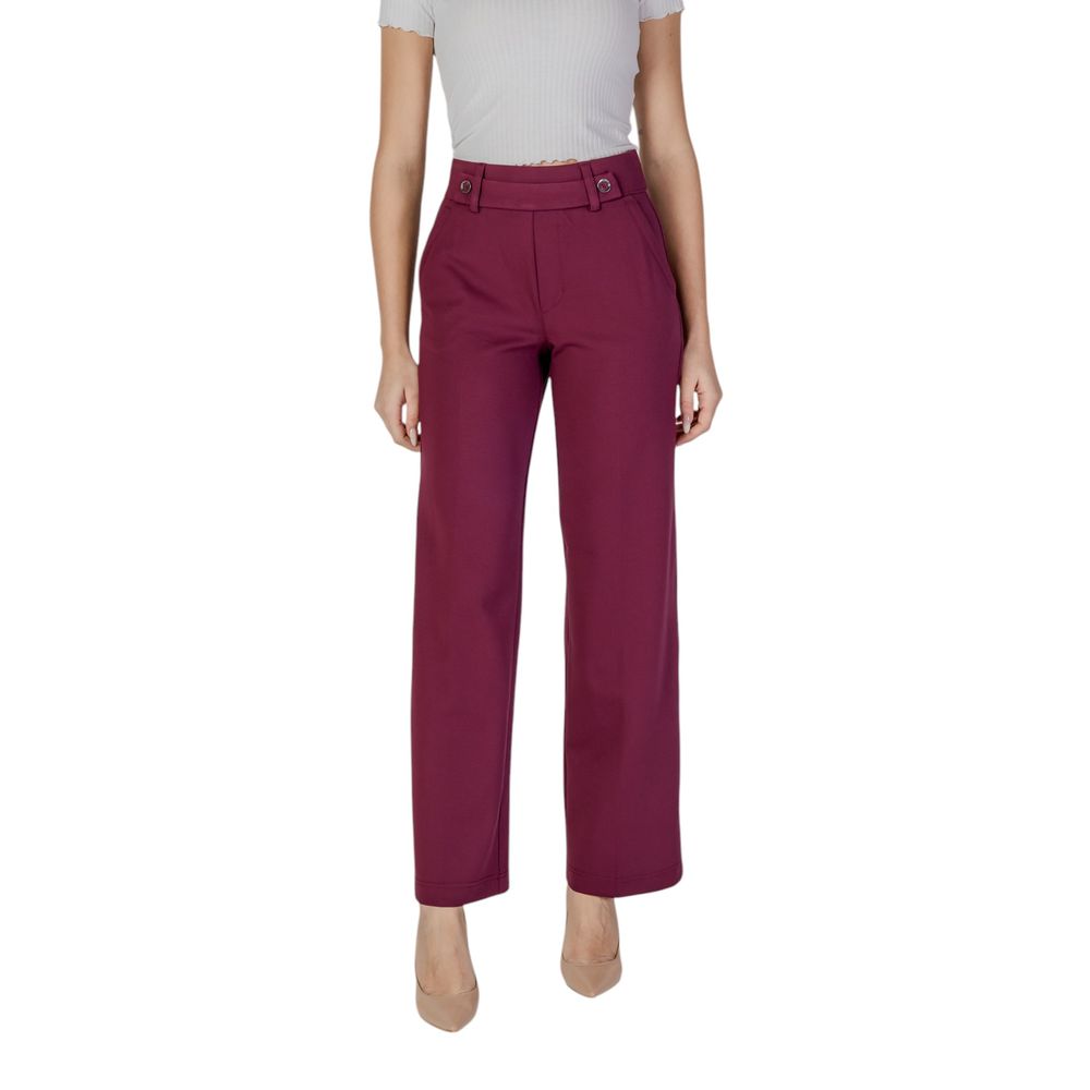Street One Women's Regular-Fit Stretch Polyamide & Viscose Trousers - Purple