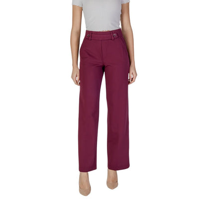 Street One Women's Regular-Fit Stretch Polyamide & Viscose Trousers - Purple