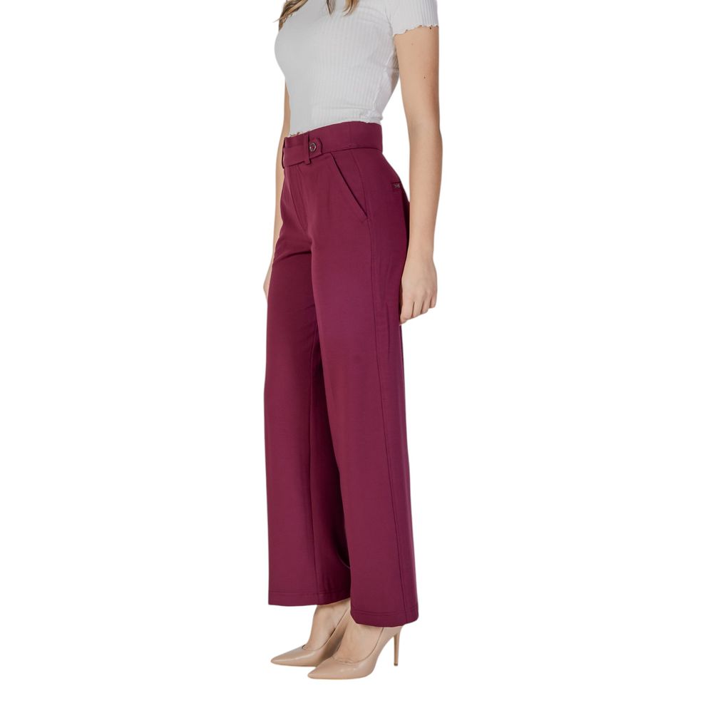 Street One Women's Regular-Fit Stretch Polyamide & Viscose Trousers - Purple