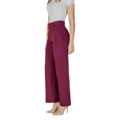 Street One Women's Regular-Fit Stretch Polyamide & Viscose Trousers - Purple