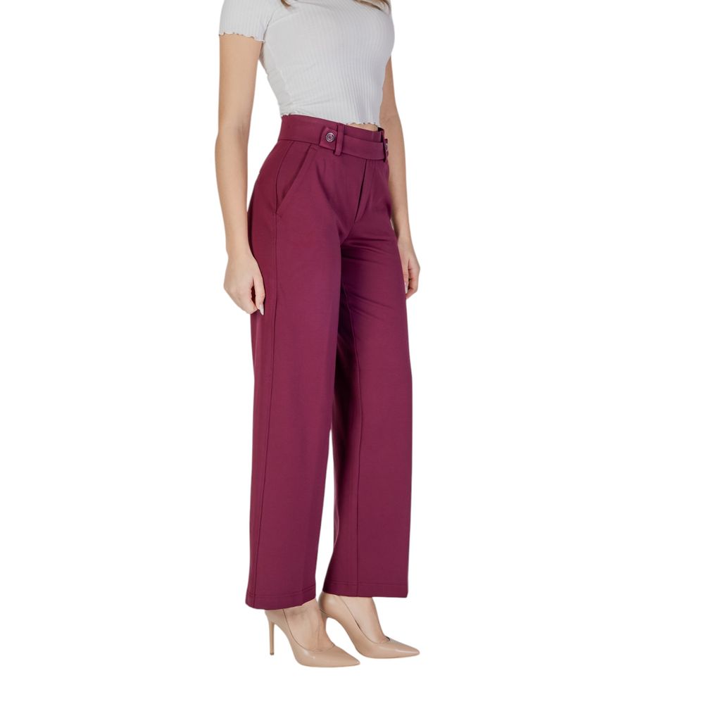 Street One Women's Regular-Fit Stretch Polyamide & Viscose Trousers - Purple