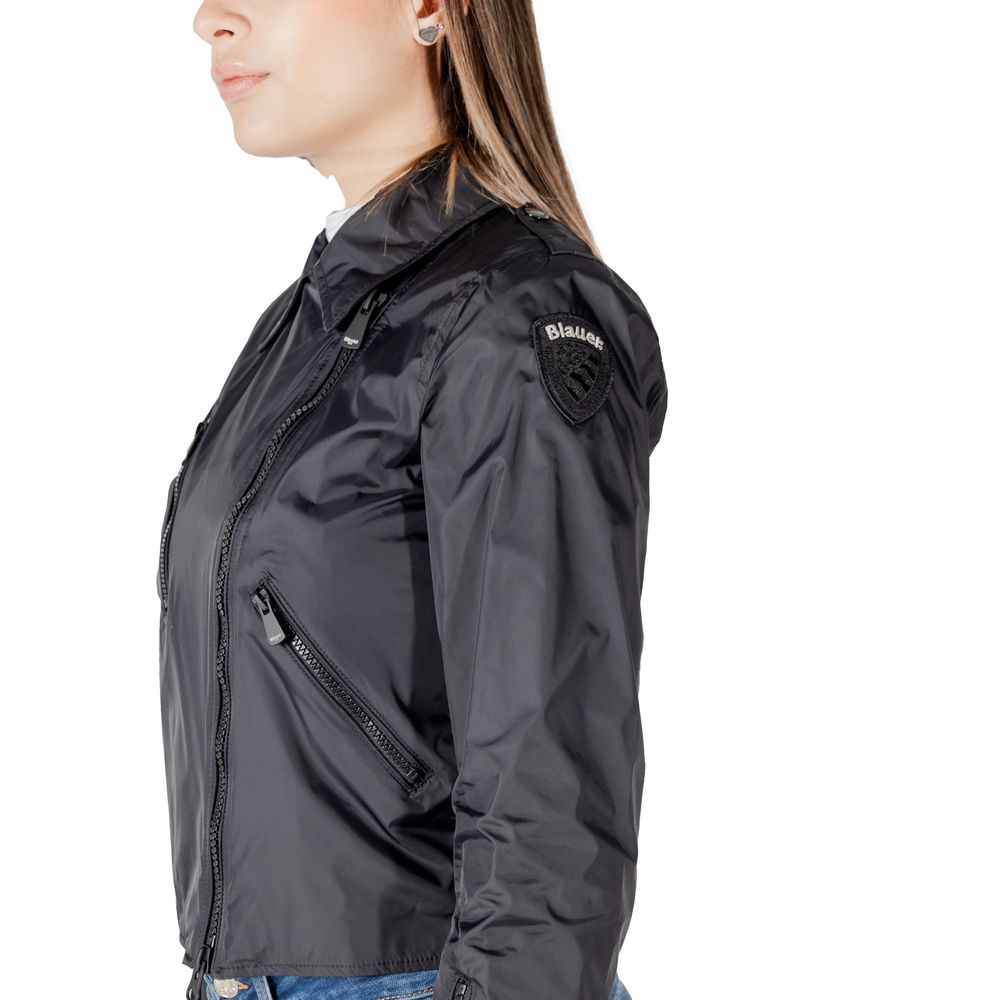 Jacket by Blauer for women in polyamide black features an utilitarian silhouette with a refined , showcasing sophisticated pockets for an utilitarian aesthetic.