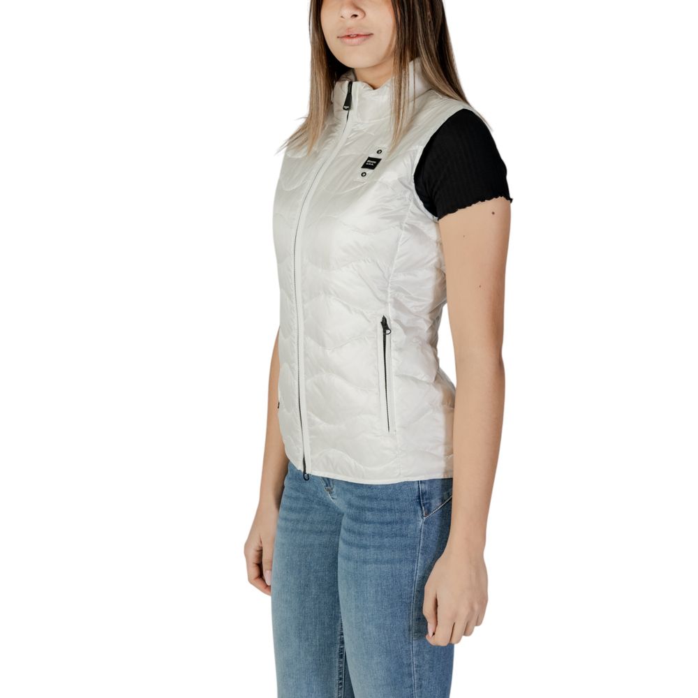 Vest by Blauer for women in polyamide white showcases a dynamic silhouette, perfectly balancing with a dynamic for a sophisticated, high-fashion look.