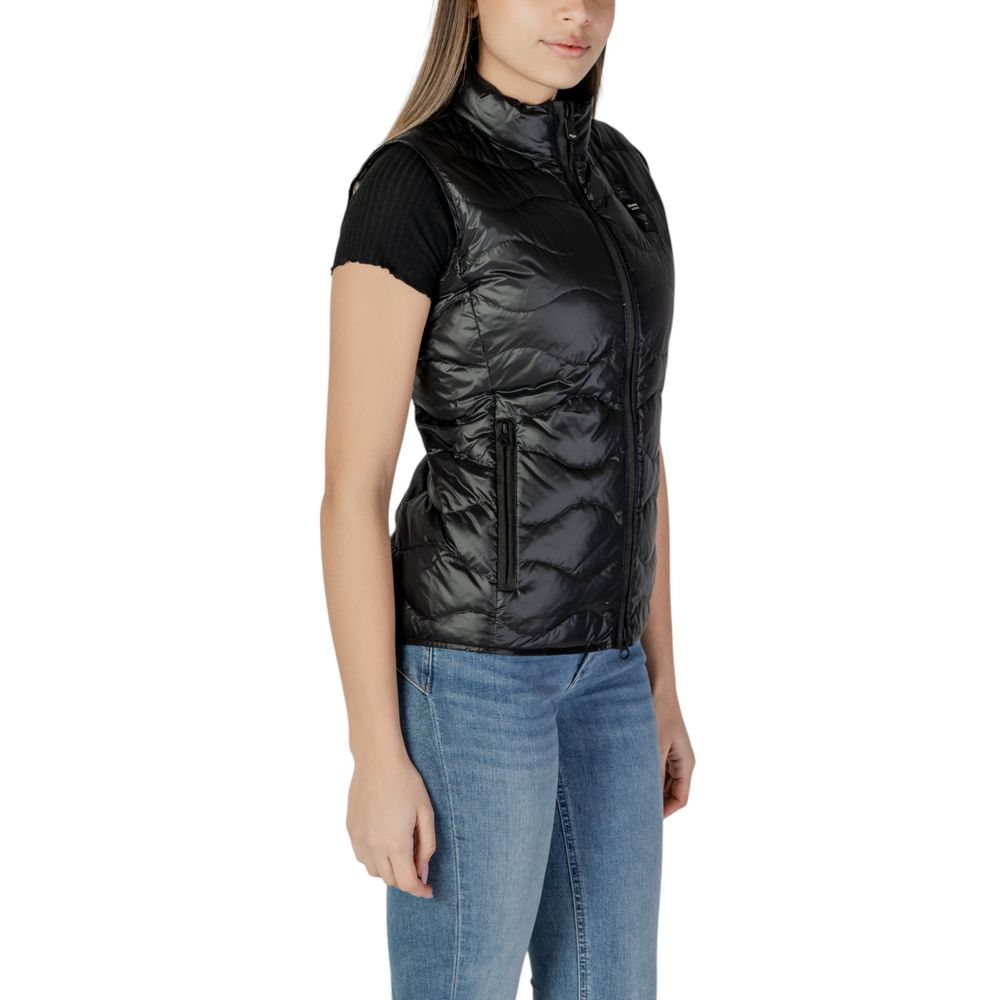 Vest by Blauer for women in polyamide black showcases a dynamic silhouette, perfectly balancing with a dynamic for a sophisticated, high-fashion look.