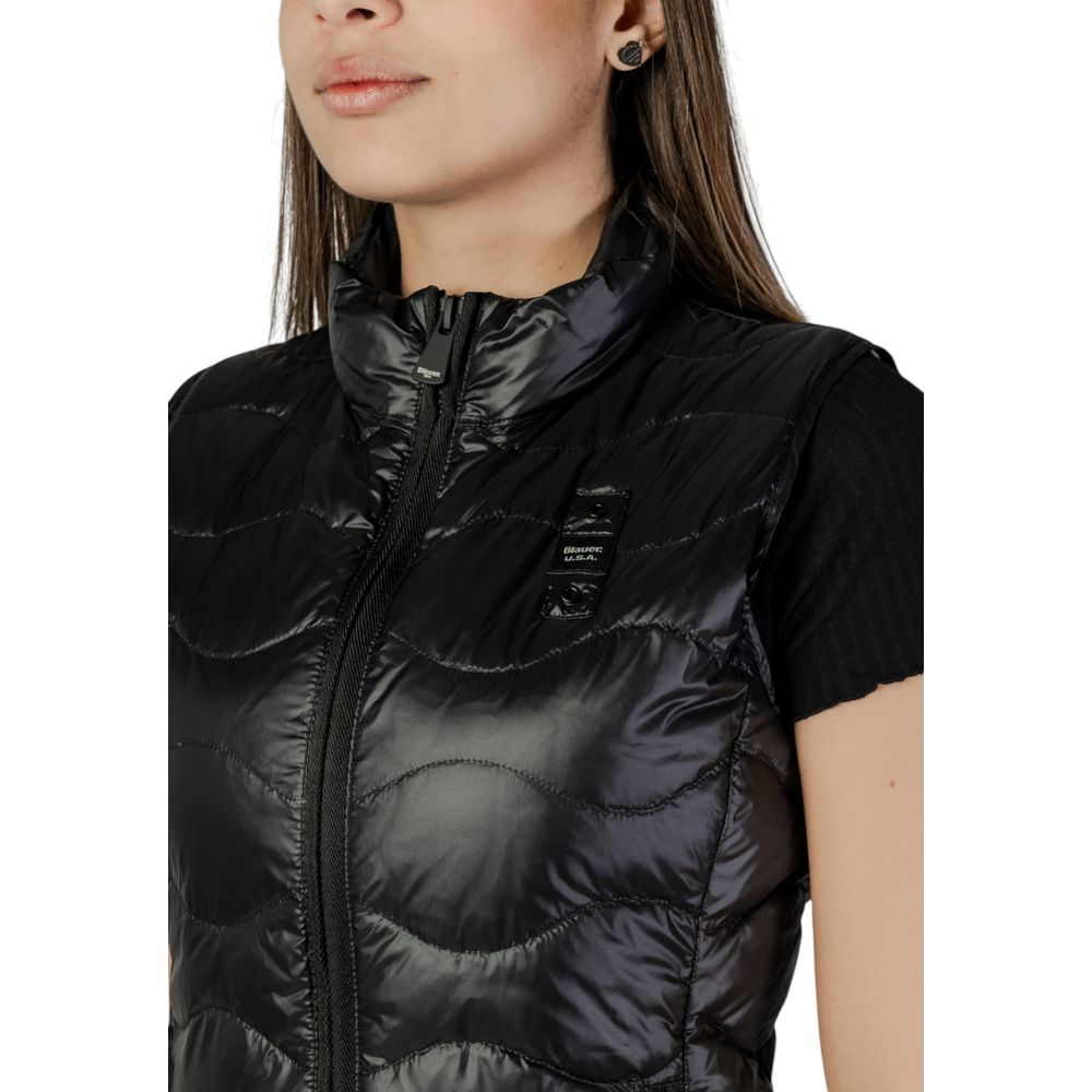 Vest by Blauer for women in polyamide black features an contemporary silhouette, showcasing refined and a contemporary for a sophisticated layered look.