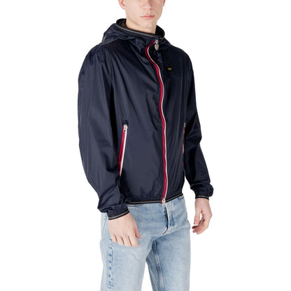 Windbreaker Jacket by Blauer for men in polyamide blue features an magnificent silhouette, showcasing the sophisticated and functional pockets & windproof for a premium, magnificent look.