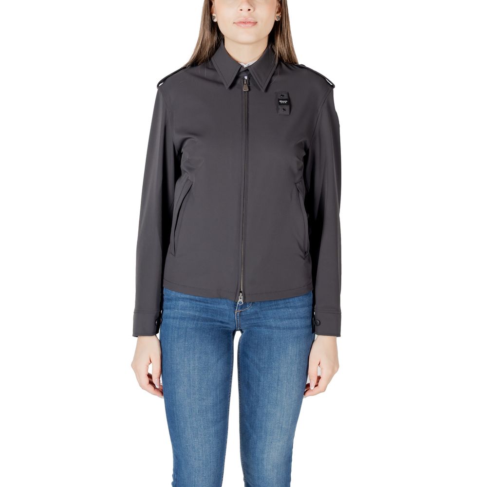 Overcoat by Blauer for women in stretch polyamide black features a cosy chic silhouette, artfully detailed with a sophisticated and premium for a cosy chic finish.