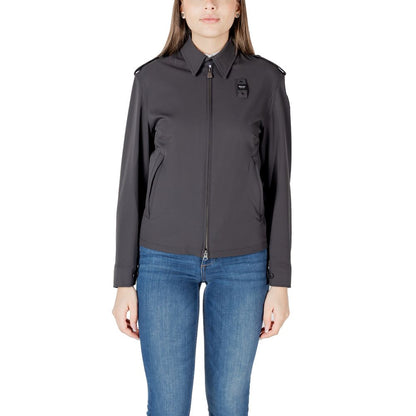 Overcoat by Blauer for women in stretch polyamide black features a cosy chic silhouette, artfully detailed with a sophisticated and premium for a cosy chic finish.