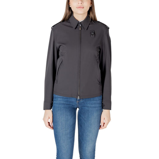 Overcoat by Blauer for women in stretch polyamide black features a cosy chic silhouette, artfully detailed with a sophisticated and premium for a cosy chic finish.