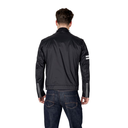 Jacket by Blauer for men in polyamide black & striped features a smart silhouette, perfectly accentuated by its unique and functional lightweight & pockets for a smart finish.