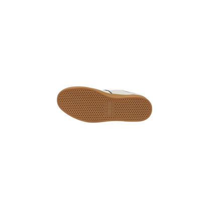 Sneakers by Tommy Hilfiger Jeans for men in leather & rubber cream presents a sumptuous silhouette from the Men's Low-Top Casual Leather & Rubber Sneakers collection, showcasing a sumptuous low-top casual style for an elevated aesthetic.