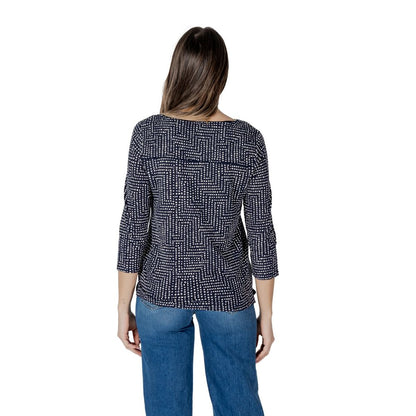 T-Shirt by Street One for women in stretch viscose blue features an edgy silhouette, meticulously detailed with a sophisticated and for a truly edgy finish.