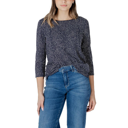 T-Shirt by Street One for women in stretch viscose blue features a plush silhouette, showcasing a sophisticated and for a truly plush finish.