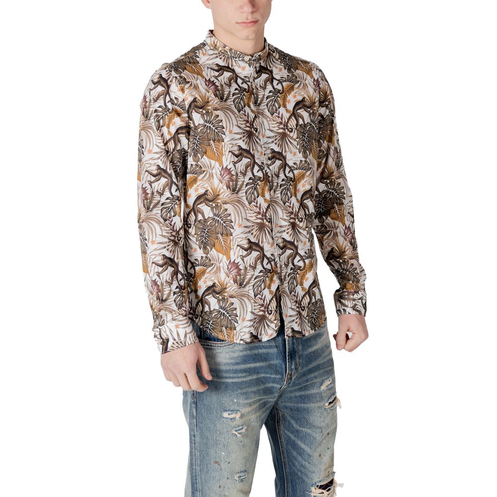 Shirt by Gianni Lupo for men in stretch cotton white presents a discerning silhouette, showcasing a sophisticated and for a truly discerning finish.