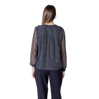 Shirt by Street One for women in polyester blue showcases a sublime silhouette, artfully detailed with a sublime and for a sophisticated, sublime finish.
