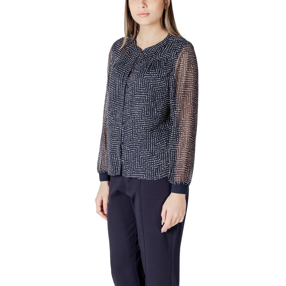 Shirt by Street One for women in polyester blue, featuring a nuanced and nuanced for a sophisticated finish.