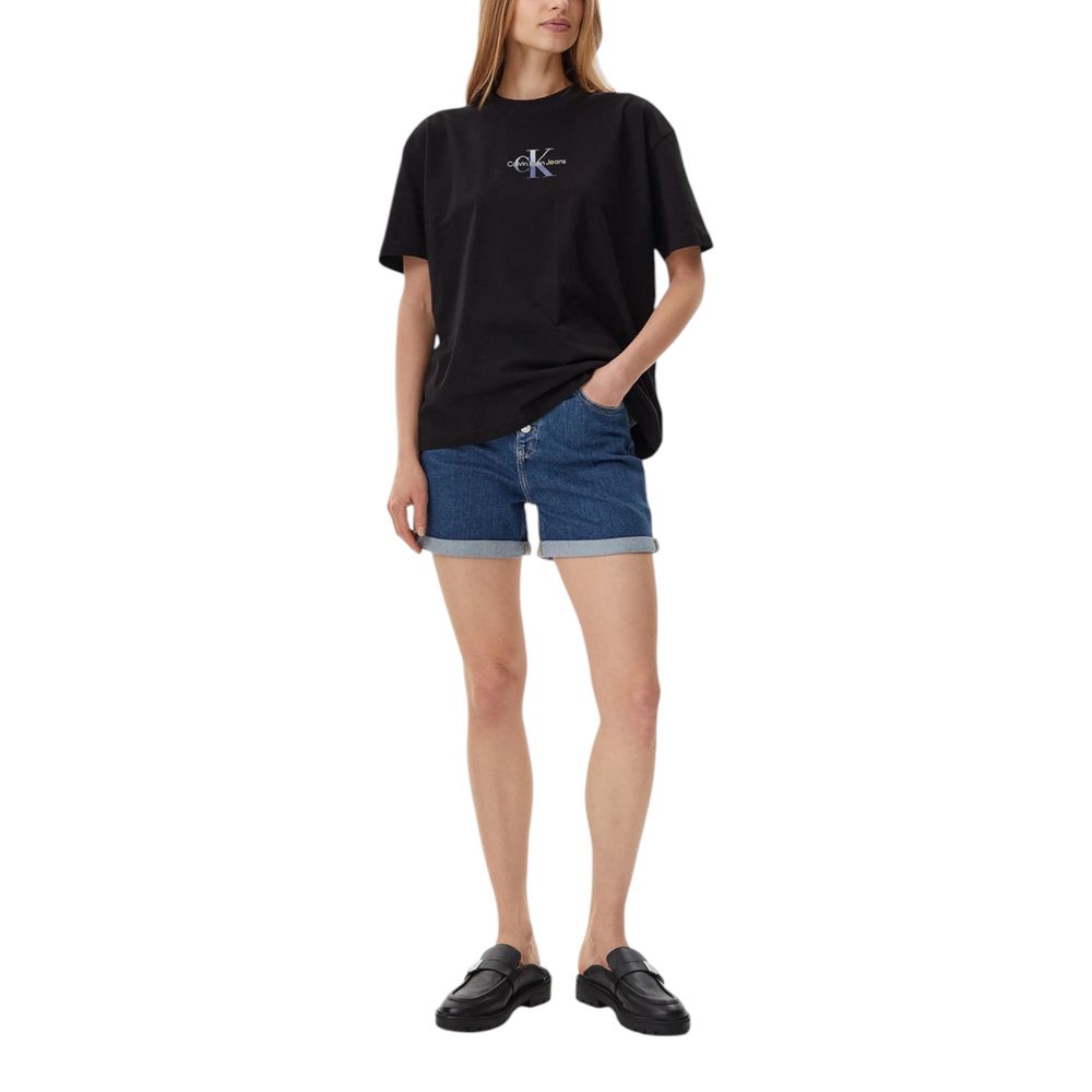 Calvin Klein Jeans Women's Mom High-Rise Stretch Cotton Denim Shorts - Blue