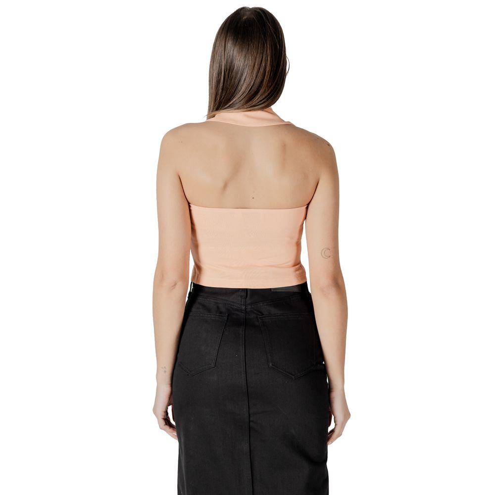 Calvin Klein Jeans Women's Sleeveless Stretch Cotton Activewear Top - Orange