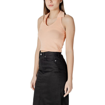 Calvin Klein Jeans Women's Sleeveless Stretch Cotton Activewear Top - Orange