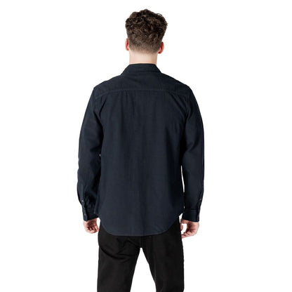 Shirt by Calvin Klein Jeans for men in denim cotton black, featuring a nuanced and nuanced for a sophisticated finish.