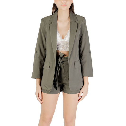 Only Women's Lightweight Polyester & Viscose Blazer - Green