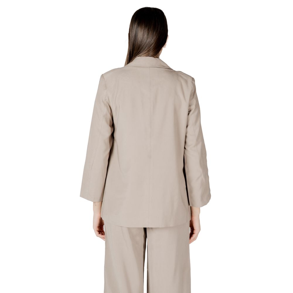 Only Women's Lightweight Polyester & Viscose Blazer - Beige