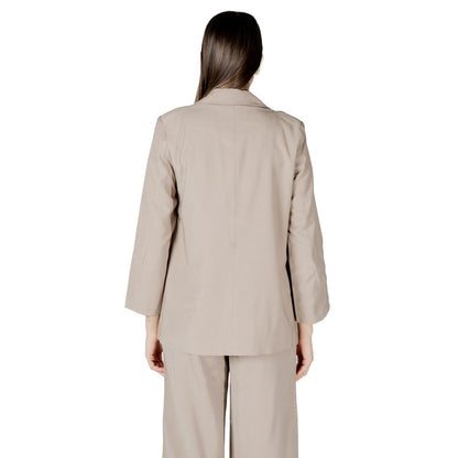 Only Women's Lightweight Polyester & Viscose Blazer - Beige