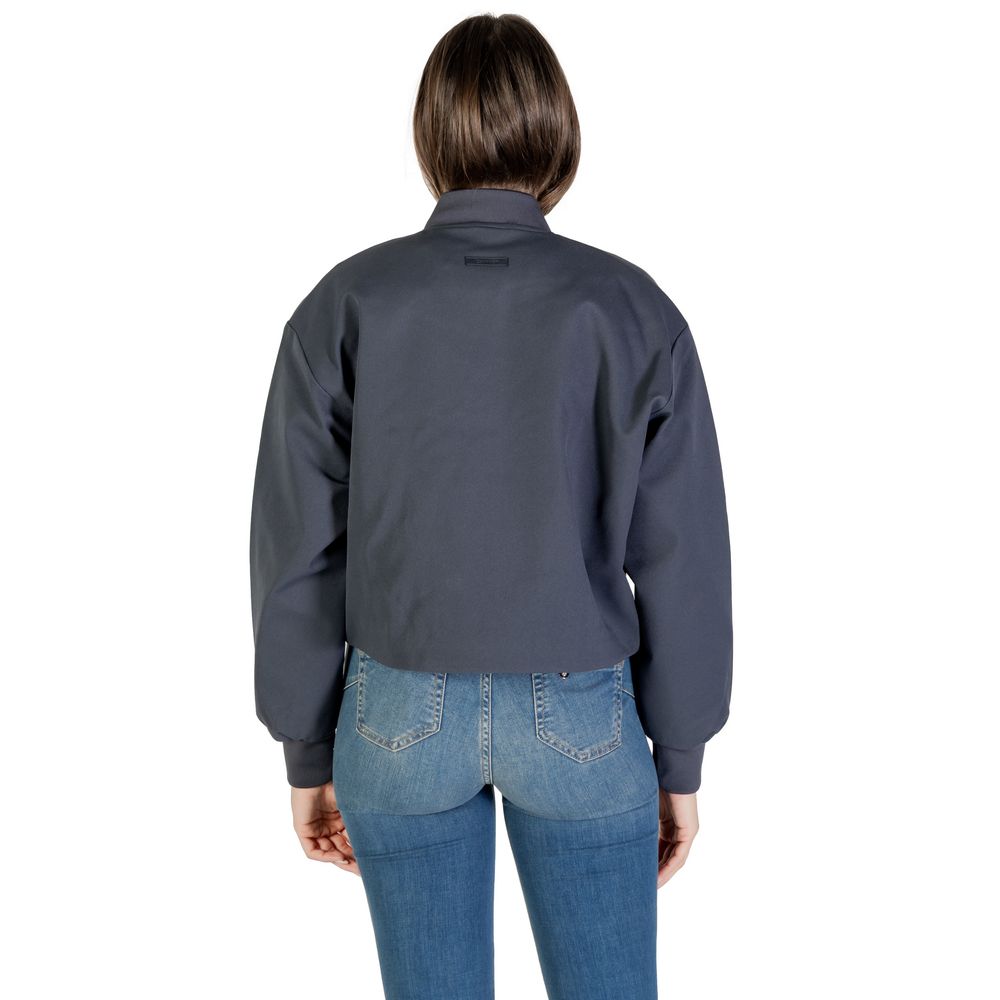 Bomber Jacket by Calvin Klein Jeans for women in stretch polyester gray features a city-ready silhouette, detailed with and a city-ready .