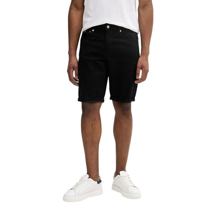 Calvin Klein Jeans Men's Regular-Fit Lightweight Stretch Cotton Bermuda Shorts - Black