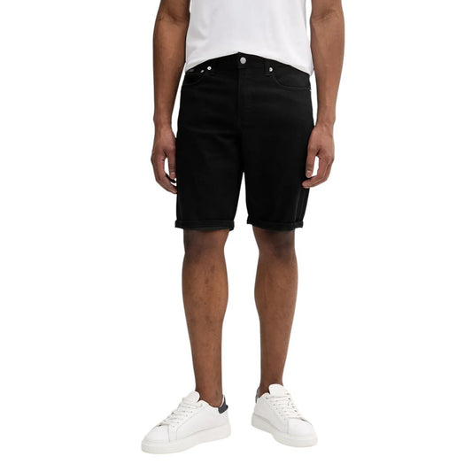 Calvin Klein Jeans Men's Regular-Fit Lightweight Stretch Cotton Bermuda Shorts - Black