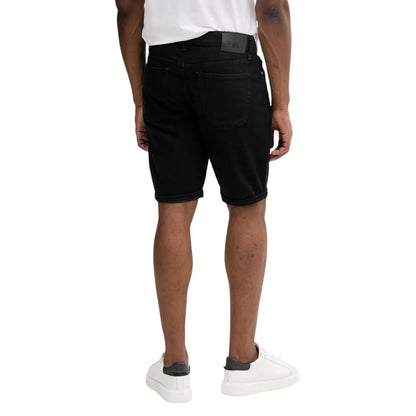 Calvin Klein Jeans Men's Regular-Fit Lightweight Stretch Cotton Bermuda Shorts - Black