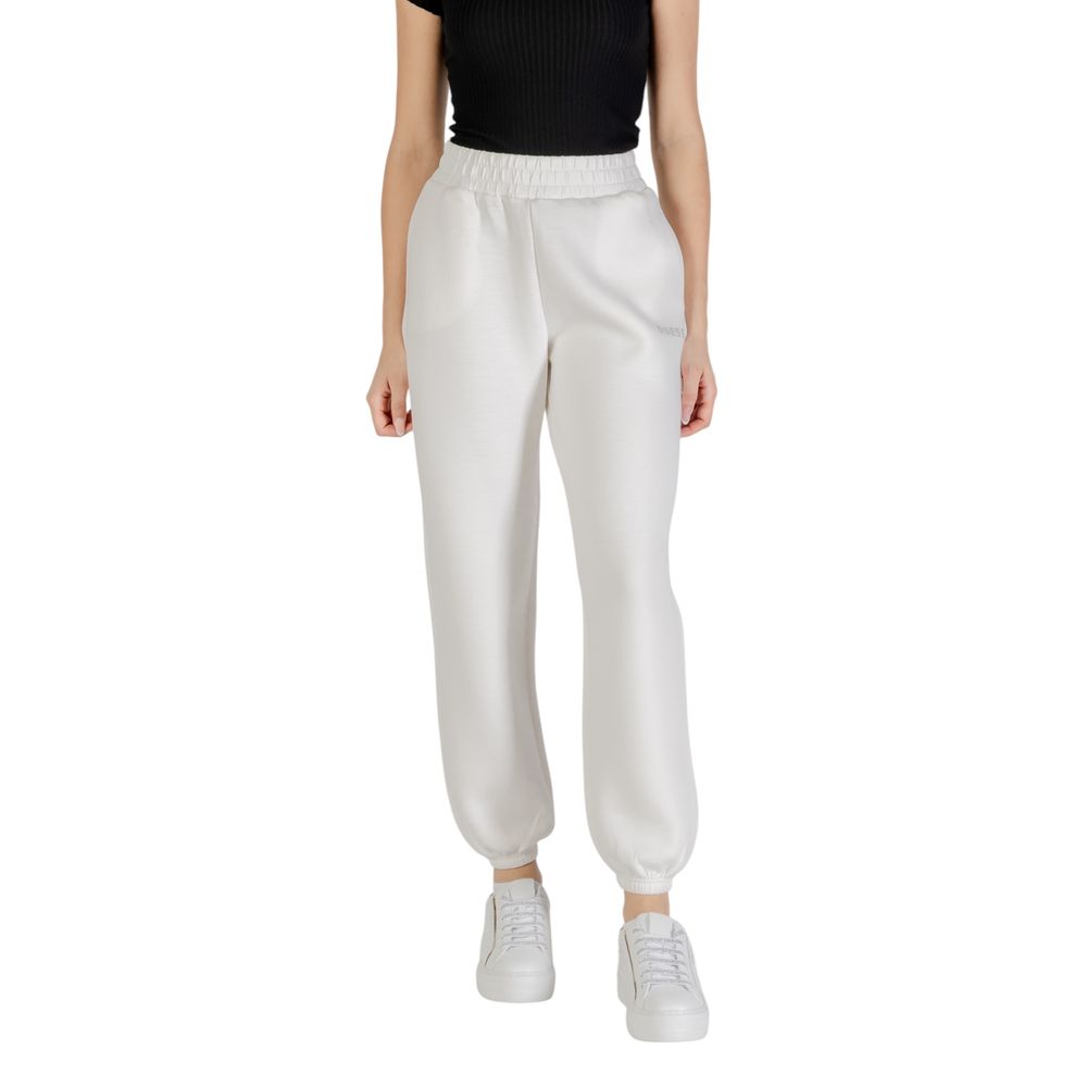 Activewear Jogger Pants by Guess Active for women in stretch polymide viscose cream features an ergonomic and with a ergonomic long, showcasing innovative for a ergonomic look.