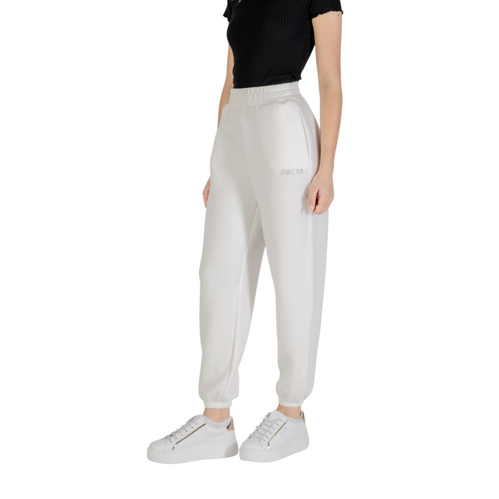 Activewear Jogger Pants by Guess Active for women in stretch polymide viscose cream features a versatile silhouette, integrating performance with a versatile , long, and comfortable .