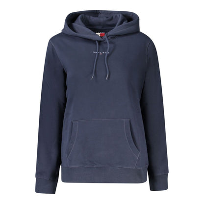 Hooded Sweatshirt Hoodie by Tommy Hilfiger for women in cotton polyester blue & print features a authentic silhouette, showcasing a sophisticated hooded neckline and authentic detail for a refined finish.
