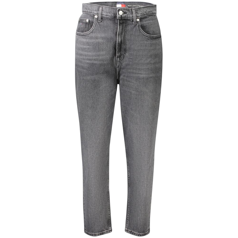 Jeans by Tommy Hilfiger for women in stretch denim cotton black features an sophisticated and tapered-leg & mom with a precise long, creating a sophisticated and sophisticated silhouette.