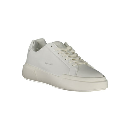 Athletic Sneakers by Calvin Klein for women in polyester polyethylene leather white & print showcases an impeccable silhouette, defined by an impeccable athletic style design that perfectly captures the essence of the Crisp Women's Athletic Polyester Polyethylene Leather Sneakers.