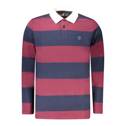 Polo Shirt by Timberland for men in cotton red & striped presents a sleek silhouette, featuring a refined and long-sleeve for a sleek finish.