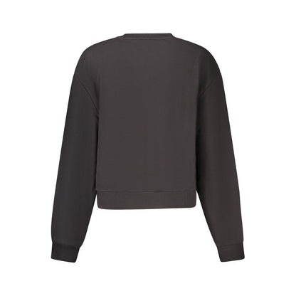 Sweatshirt by Vans for women in cotton black showcases a slouchy chic silhouette, artfully detailed with a slouchy chic and for a slouchy chic finish.