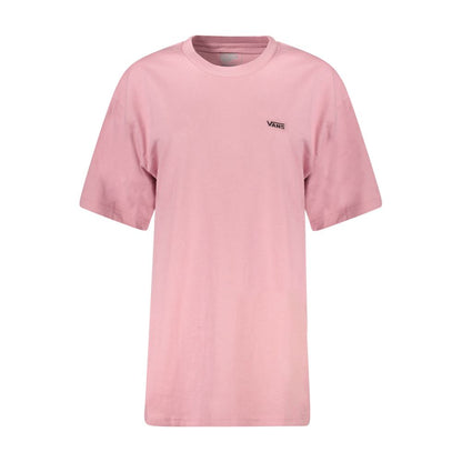 T-Shirt by Vans for women in cotton pink, signature & print features a plush silhouette, showcasing a sophisticated crew neckline and for a truly plush finish.