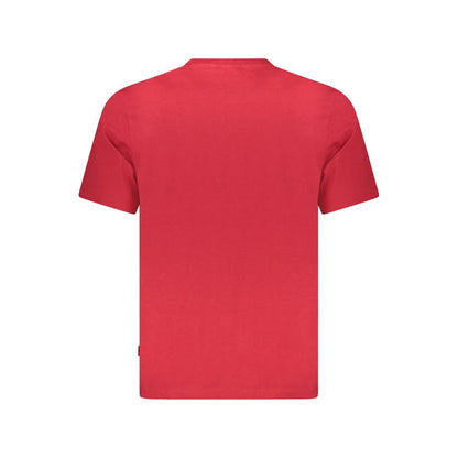T-Shirt by Pepe Jeans for men in organic cotton red showcases a chic silhouette, artfully detailed with a chic and for a chic finish.