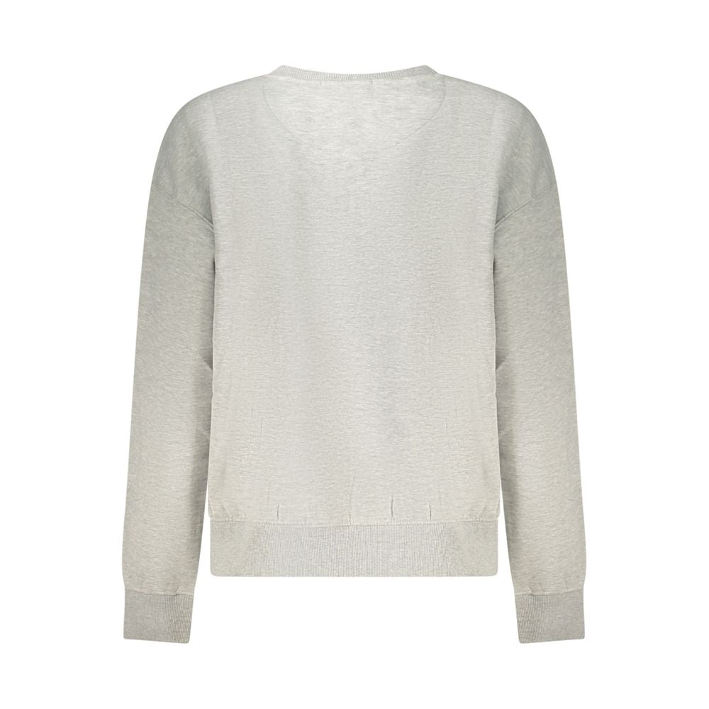 Sweatshirt by Pepe Jeans for women in organic cotton & polyester gray & print features an provocated silhouette, detailed with a provocated and a refined for a sophisticated aesthetic.