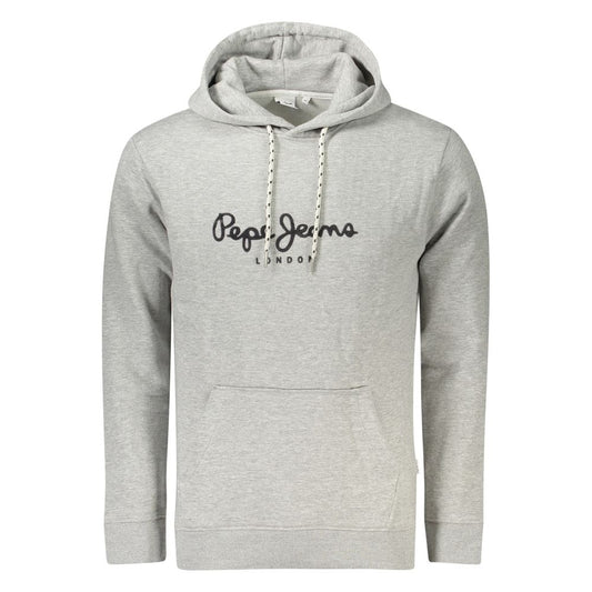 Hooded Sweatshirt Hoodie by Pepe Jeans for men in cotton polyester gray features a edgy silhouette, detailed with a edgy hooded neckline and for a refined finish.