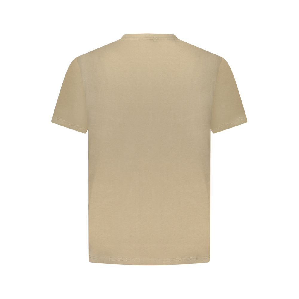 T-Shirt by Napapijri for men in cotton brown showcases a chic silhouette, artfully detailed with a chic crew neckline and for a chic finish.