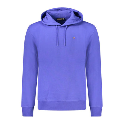 Hooded Sweatshirt Hoodie by Napapijri for men in cotton polyester blue & signature showcases a city-ready silhouette, artfully detailed with a signature hooded neckline and for a city-ready finish.